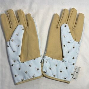 Wrendale by Hannah Dale Bee Patterned Gardening Gloves. Cotton/poly. NWOT.